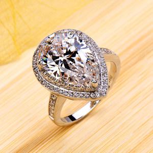 印950水滴心型钻戒珠宝饰品 钻石戒指环 婚戒女高端时尚原创7402